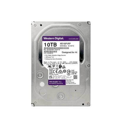 Disco duro WD para video vigilancia Morado 10TB 3.5, 7200 RPM, 512MB, 6.0Gb/s Purple