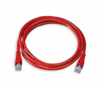 Cable UTP Cat6 T-VISION, 2 Metros, Color Rojo, Pass Fluke, 7x0.2mm