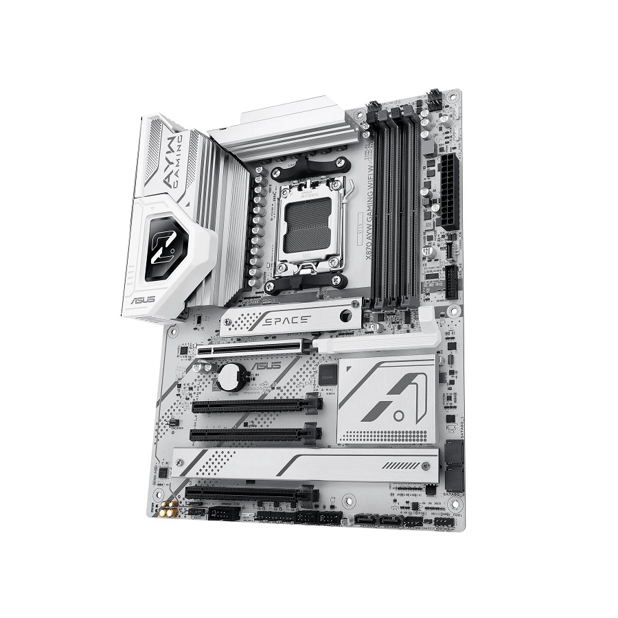 Tarjeta Madre ASUS X870 AYW GAMING WIFI W, AMD Ryzen Serie 9 AM5, DDR5 8000, PCIe 5.0 M.2, SATA 6Gb/s, HDMI, Lan 2.5Gb, ATX