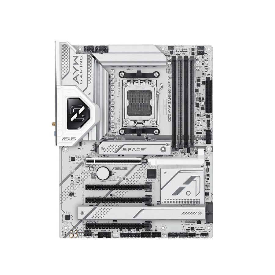 Tarjeta Madre ASUS X870 AYW GAMING WIFI W, AMD Ryzen Serie 9 AM5, DDR5 8000, PCIe 5.0 M.2, SATA 6Gb/s, HDMI, Lan 2.5Gb, ATX