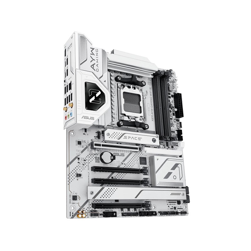 Tarjeta Madre ASUS X870 AYW GAMING WIFI W, AMD Ryzen Serie 9 AM5, DDR5 8000, PCIe 5.0 M.2, SATA 6Gb/s, HDMI, Lan 2.5Gb, ATX