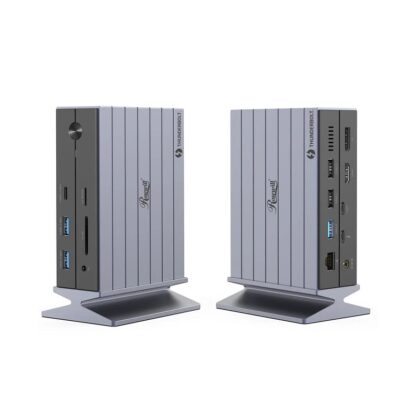 Docking Station Rosewill RHUB-TB14, 14 en 1, Thunderbolt 4, carga de 100W, pantalla 8K, triple monitor 4K, adaptador de corriente de 135W y transferencia de datos de 40Gbps