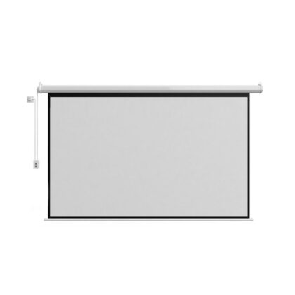 Pantalla de proyección Electrica T-Vision de 100", 4:3 HD, 1.48M x 1.97M alto x ancho, fibra de vidrio, control, blanca