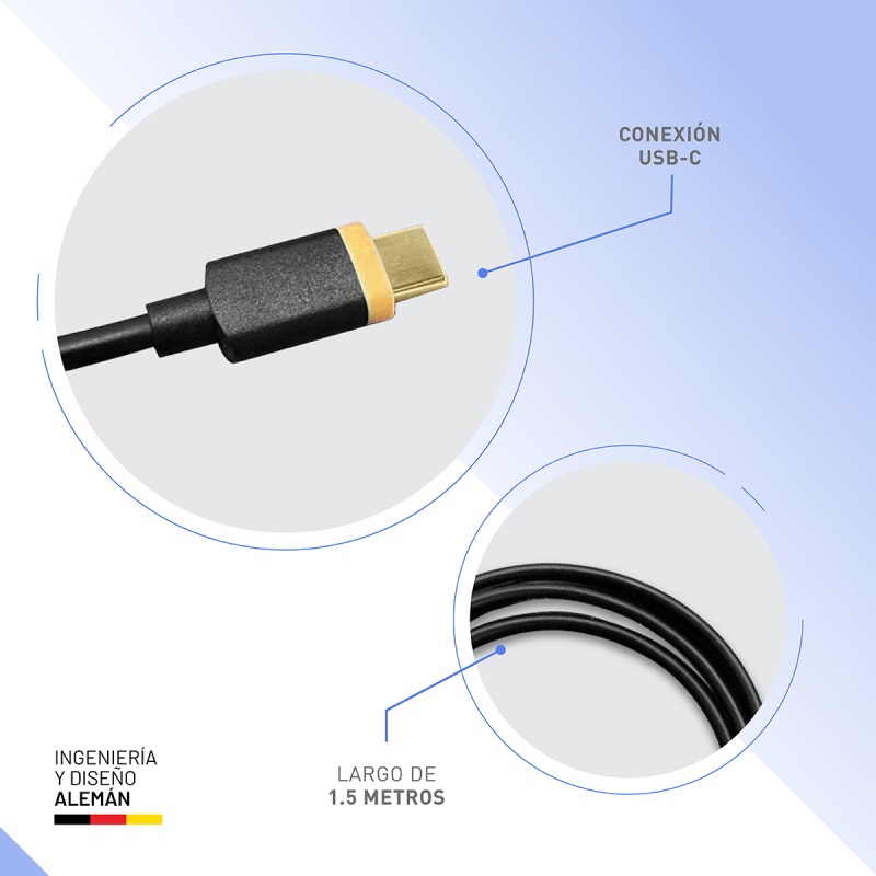 Cable USB a USB Tipo C Thonet & Vander, 1.5 Metros, Negro