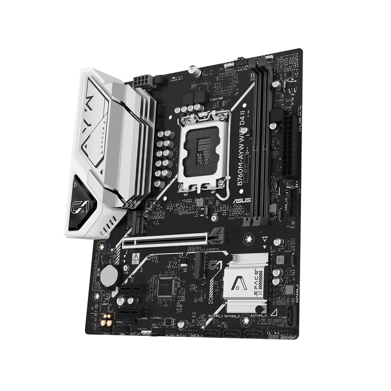 Tarjeta Madre ASUS B760M-AYW WIFI D4 II, LGA 1700, DDR4 5333, M.2, SATA 6Gb/s, HDMI, mATX, Aura Sync