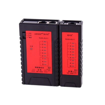 Probador T-Vision NF-468 para Cable de Red RJ45 y RJ11, Negro/rojo