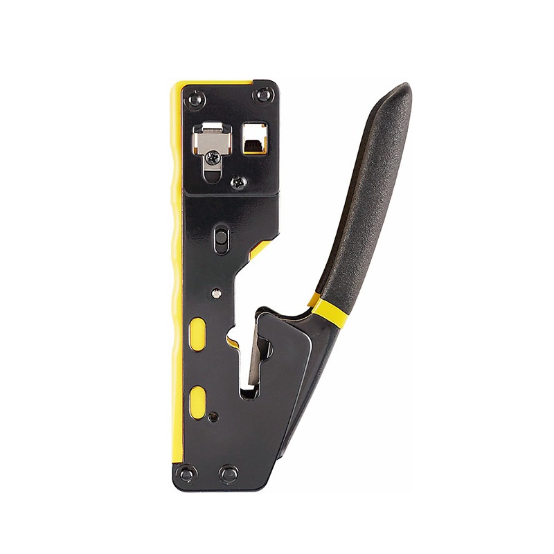 Pinza para armar cable de Red T-Vision 6088, kit de prensado para Cat7 Cat6 Cat5e, RJ12, RJ11, RJ45, 8P/6P, Amarilla