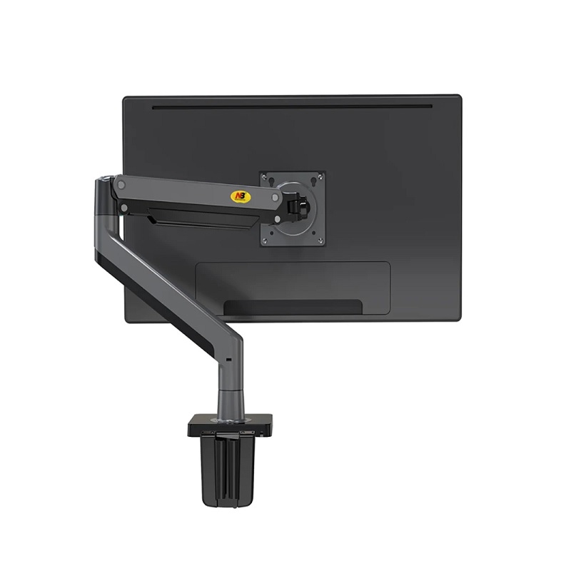 Soporte de mesa North Bayou G40 para Monitores de 27-40", Rotación 360°, Girar 90°, Carga máx 12kg, color negro