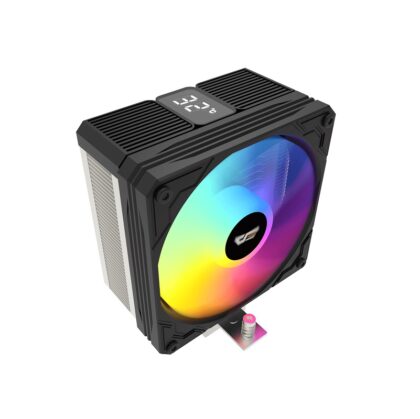 Disipador DarkFlash M400, compatible con Intel y AMD, Abanico 120mm, 4-Pin PWM, Aluminio, Negro