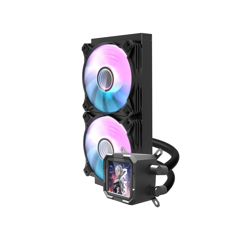 Sistema de Enfriamiento Liquido DarkFlash DV240S, Radiador 240mm, ARGB LED Dual Fan, 1800RPM