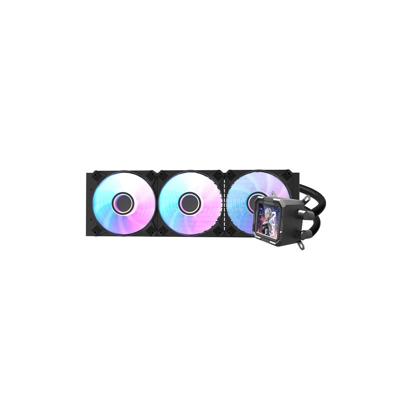 Sistema de Enfriamiento Liquido DarkFlash DV360S, Radiador 360mm, ARGB LED tri Fan, 1800RPM, Negro