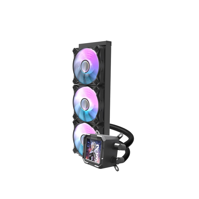 Sistema de Enfriamiento Liquido DarkFlash DV360S, Radiador 360mm, ARGB LED tri Fan, 1800RPM, Negro