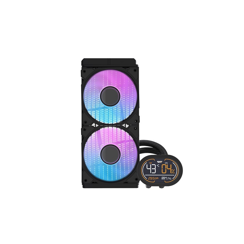 Sistema de Enfriamiento Liquido DarkFlash DH240D, Radiador 240mm, ARGB LED Dual Fan, 2000RPM, Negro