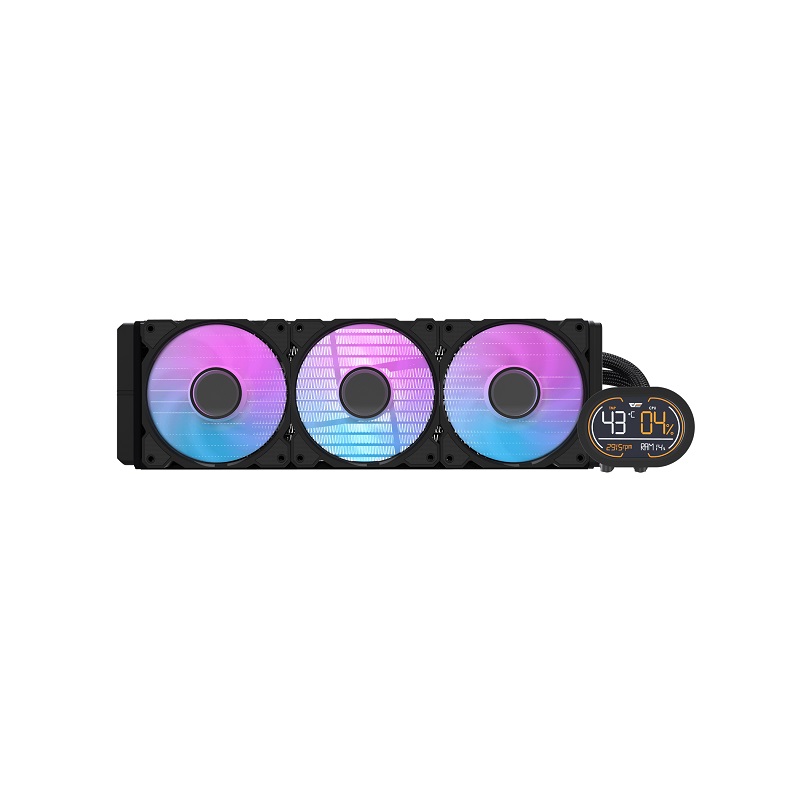 Sistema de Enfriamiento Liquido DarkFlash DH360D, Radiador 360mm, ARGB LED tri Fan, 2000RPM, Negro