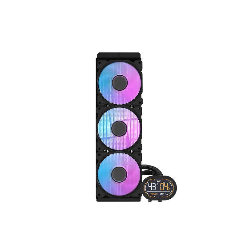 Sistema de Enfriamiento Liquido DarkFlash DH360D, Radiador 360mm, ARGB LED tri Fan, 2000RPM, Negro