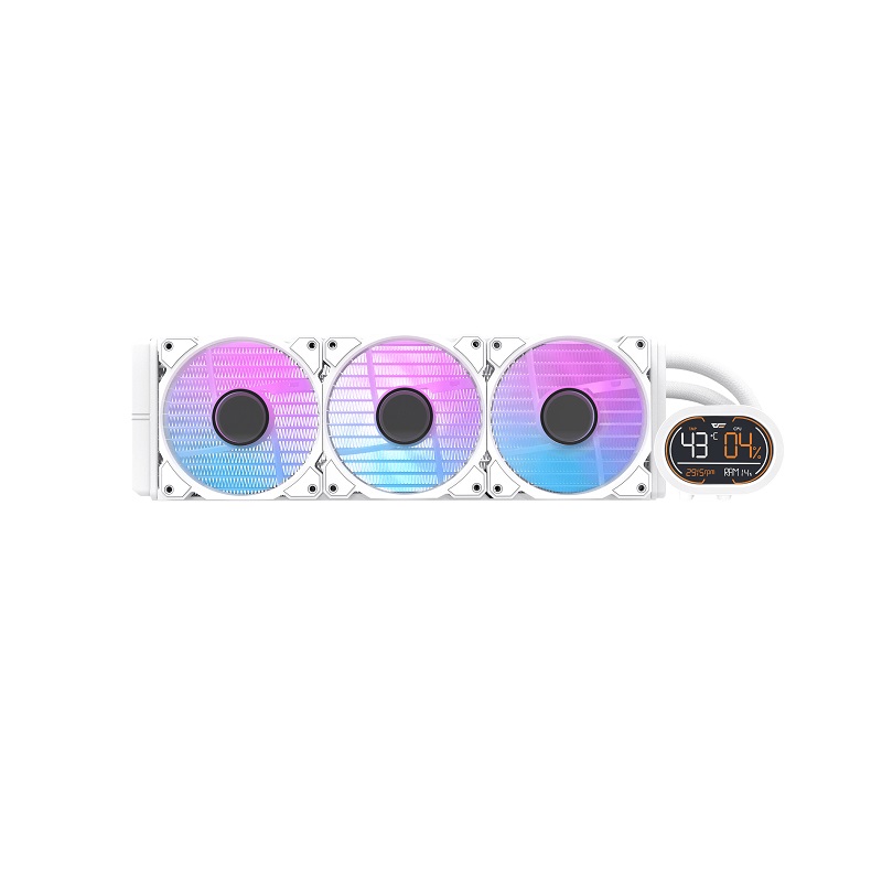 Sistema de Enfriamiento Liquido DarkFlash DH360D, Radiador 360mm, ARGB LED tri Fan, 2000RPM, Blanco