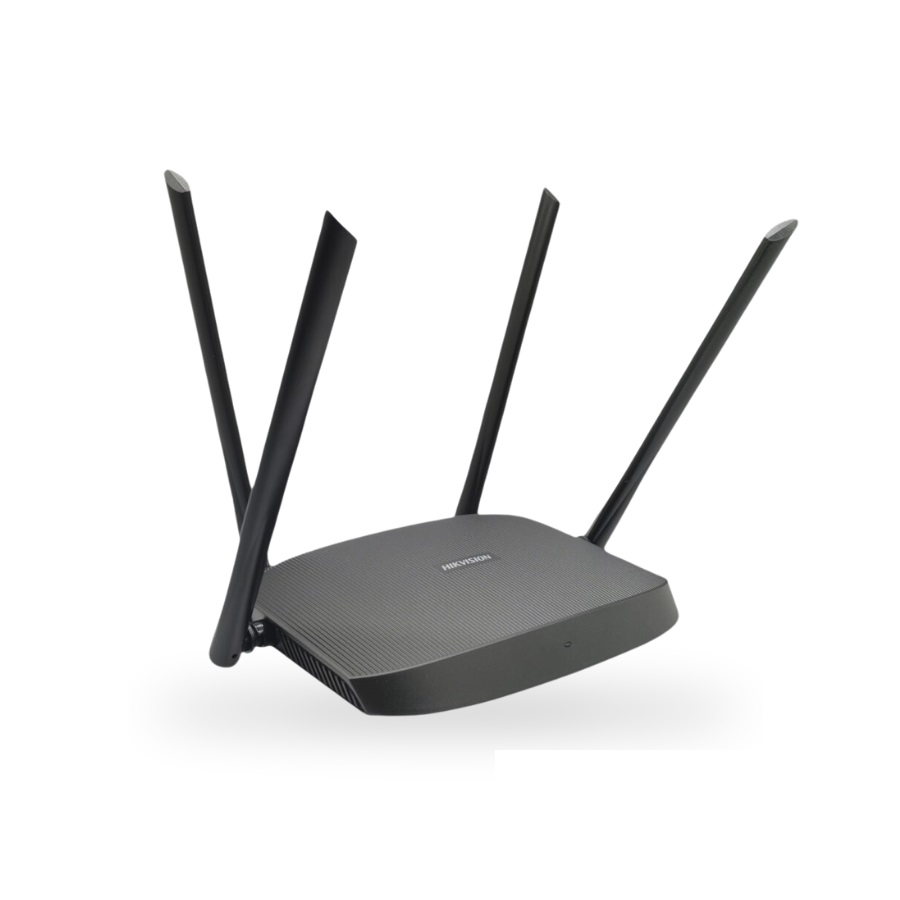 Router Inalámbrico Hikvision DS-3WR12GC, WISP Gigabit, Doble Banda, 3 Puertos LAN + 1 Puerto WAN 10/100/1000Mbps, 4 Antenas Omnidireccional de 5dBi