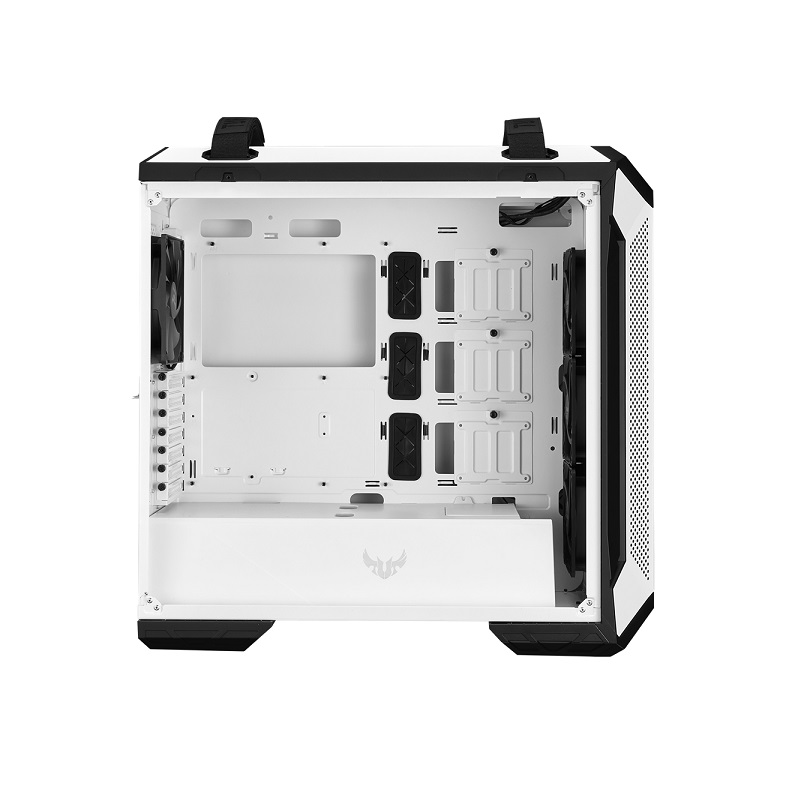 Gabinete Gaming ASUS GT501, EATX Mid Tower, Panel de vidrio templado lateral, 4x 120mm Fan incluidos, color Blanco
