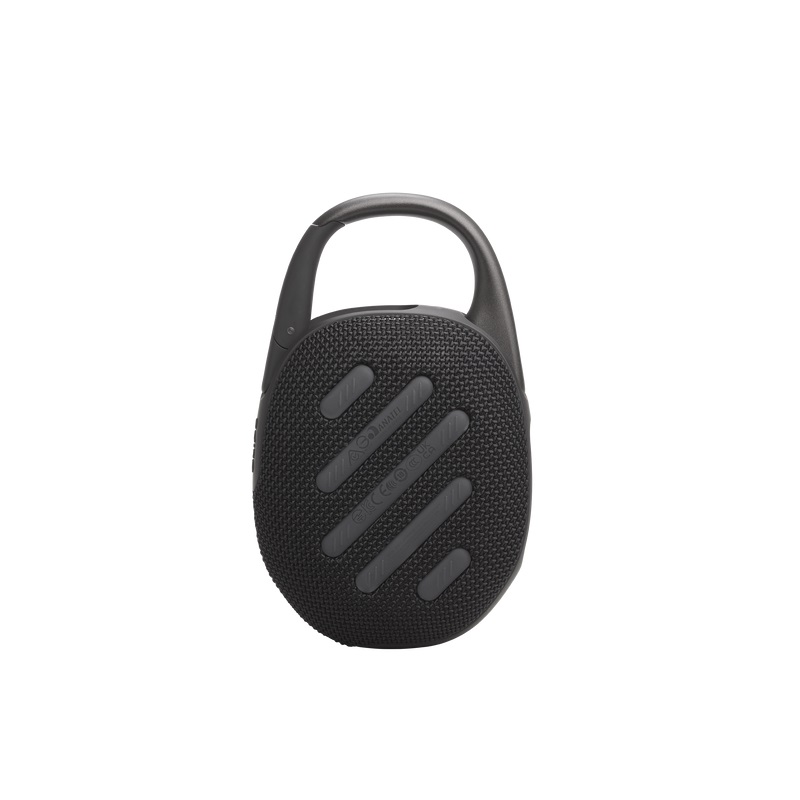 Bocina JBL Clip 5 portátil, conexión Bluetooth, resistente al polvo y al agua IP67, color Negro