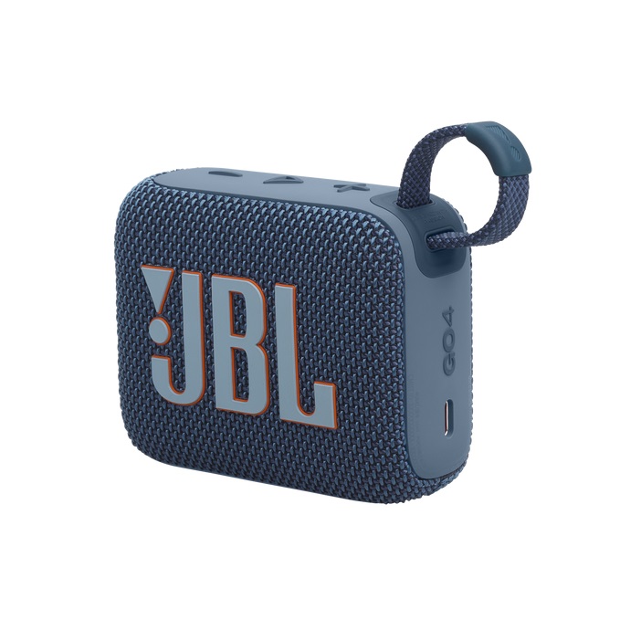 Bocina JBL GO 4 portátil, conexión Bluetooth, resistente al polvo y al agua IP67, color Azul