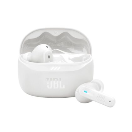 Audifonos JBL Tune Beam 2, Con estuche de carga, Estéreo, conexión inalámbrica Bluetooth 5.3, IP54, Blanco