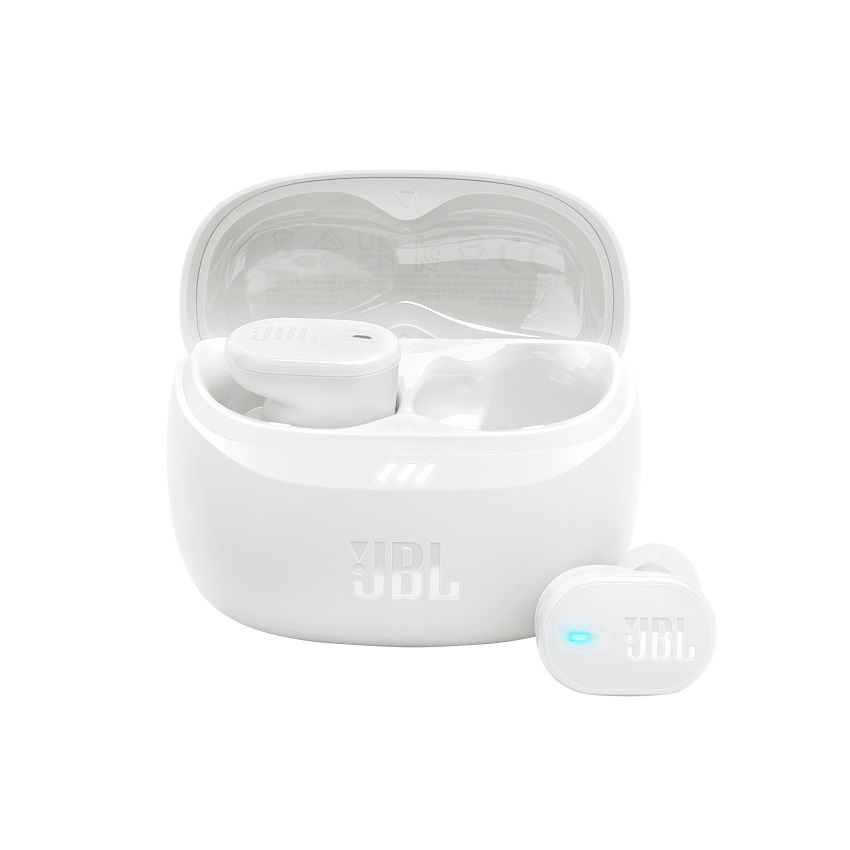 Audifonos JBL Tune Buds 2, Con estuche de carga, Estéreo, conexión Inalámbrica Bluetooth 5.3, IP54, Blanco