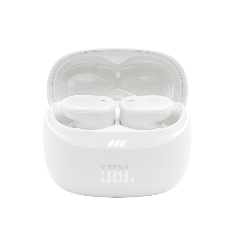 Audifonos JBL Tune Buds 2, Con estuche de carga, Estéreo, conexión Inalámbrica Bluetooth 5.3, IP54, Blanco