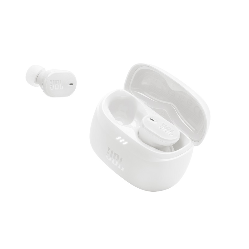 Audifonos JBL Tune Buds 2, Con estuche de carga, Estéreo, conexión Inalámbrica Bluetooth 5.3, IP54, Blanco