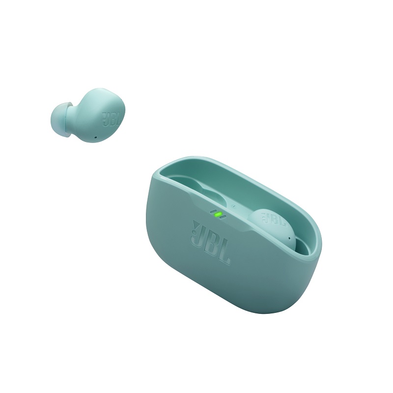 Audífonos JBL Vibe Buds 2, Con estuche de carga, Estéreo, conexión inalámbrica Bluetooth 5.3, IP54, Azul