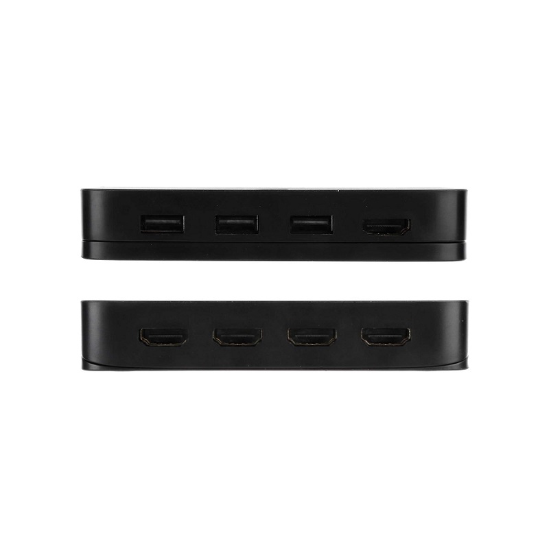 Switch KVM HDMI + USB de 4 puertos, 4k UHD FHD, 30Hz