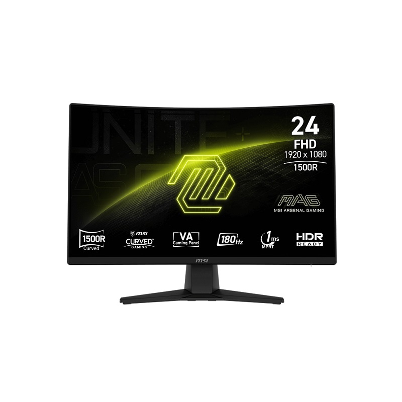 Monitor Curvo Gaming MSI MAG 242C, 23.6" FHD, 1ms, 180Hz, HDMI, DisplayPort, Adaptive Sync