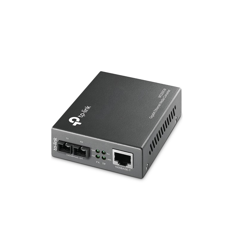Convertidor Multimedia Tp-Link MC200CM, 1 puerto RJ45 10/100/1000Mbps Gigabit, hasta 500mts