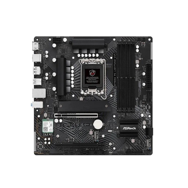 Tarjeta Madre Asrock B760M PG Lightning WiFi, LGA 1700, DDR5 7200MHz, PCIe 5.0, M.2, HDMI, DisplayPort, M-ATX
