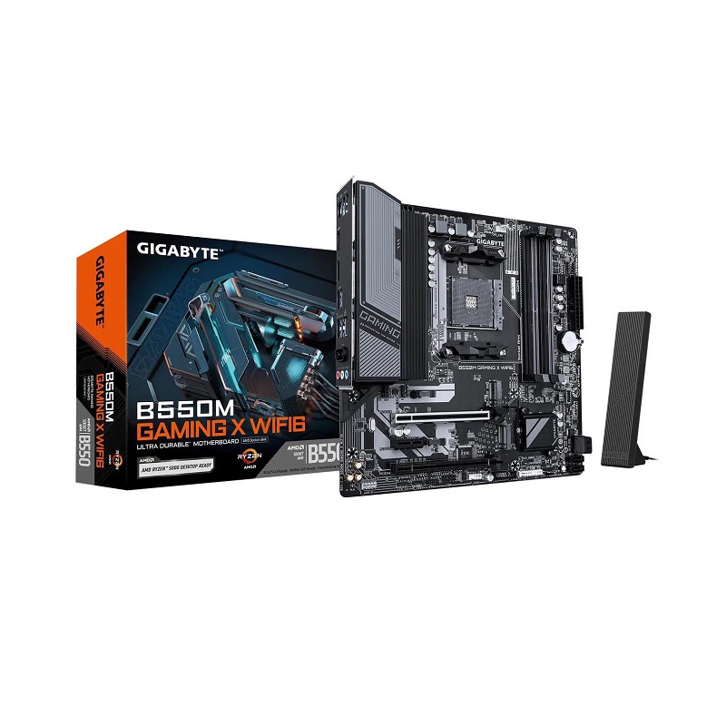 Tarjeta Madre GIGABYTE B550M GAMING X WIFI6, AMD AM4 RZ serie 5000, DDR4 3200, PCIe 3.0, M.2, SATA 6Gbs, USB 3.2, HDMI, Display Port, Micro ATX