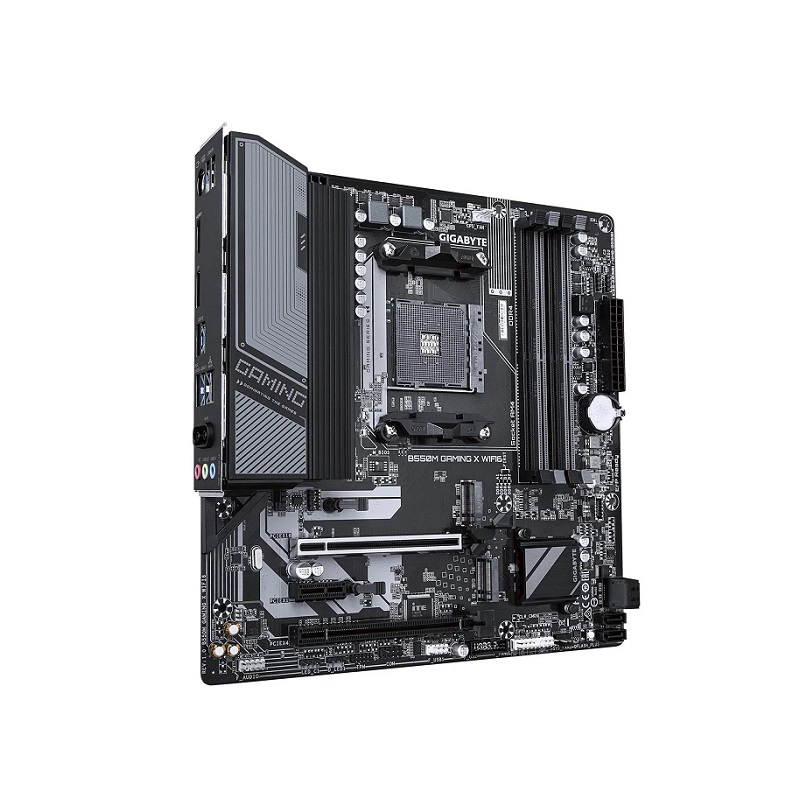 Tarjeta Madre GIGABYTE B550M GAMING X WIFI6, AMD AM4 RZ serie 5000, DDR4 3200, PCIe 3.0, M.2, SATA 6Gbs, USB 3.2, HDMI, Display Port, Micro ATX