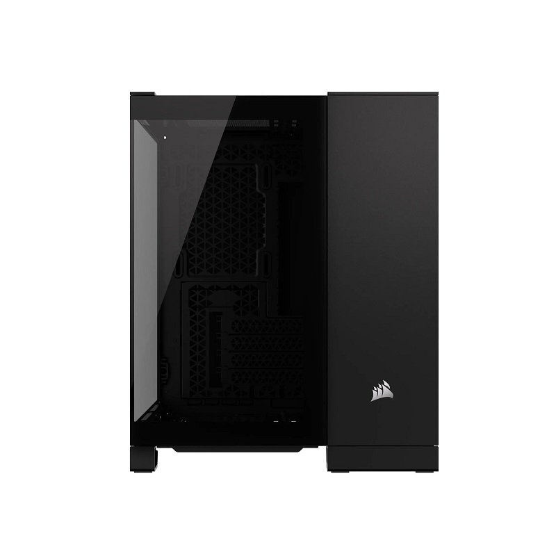 Gabinete Gaming CORSAIR 2500X RGB Link Black, Micro/Mini ATX, 2x Fan Incluidos, panel Frontal y lateral vidrio templado, Negro