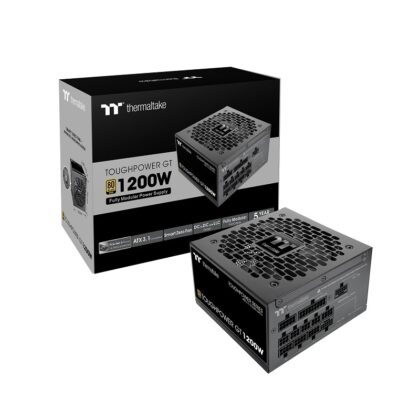 Fuente de Poder THERMALTAKE Toughpower GT, 1200W, 80+ Gold, ATX 3.1, PCIe 5.1, Full Modular, Negro