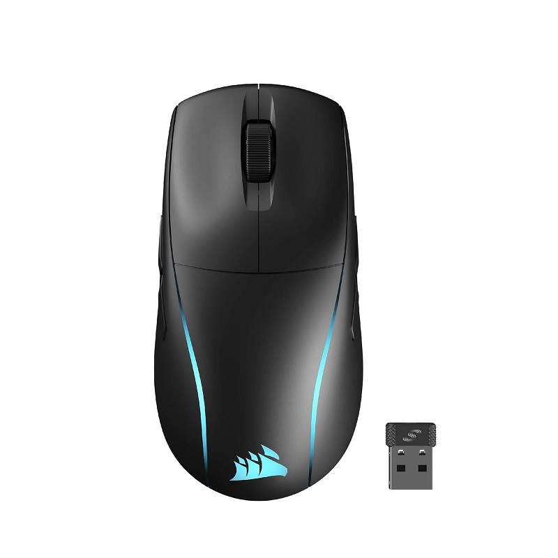 Raton Gaming CORSAIR M75 Inalambrico, RGB, 7 botones, 26,000 DPI, Color Negro