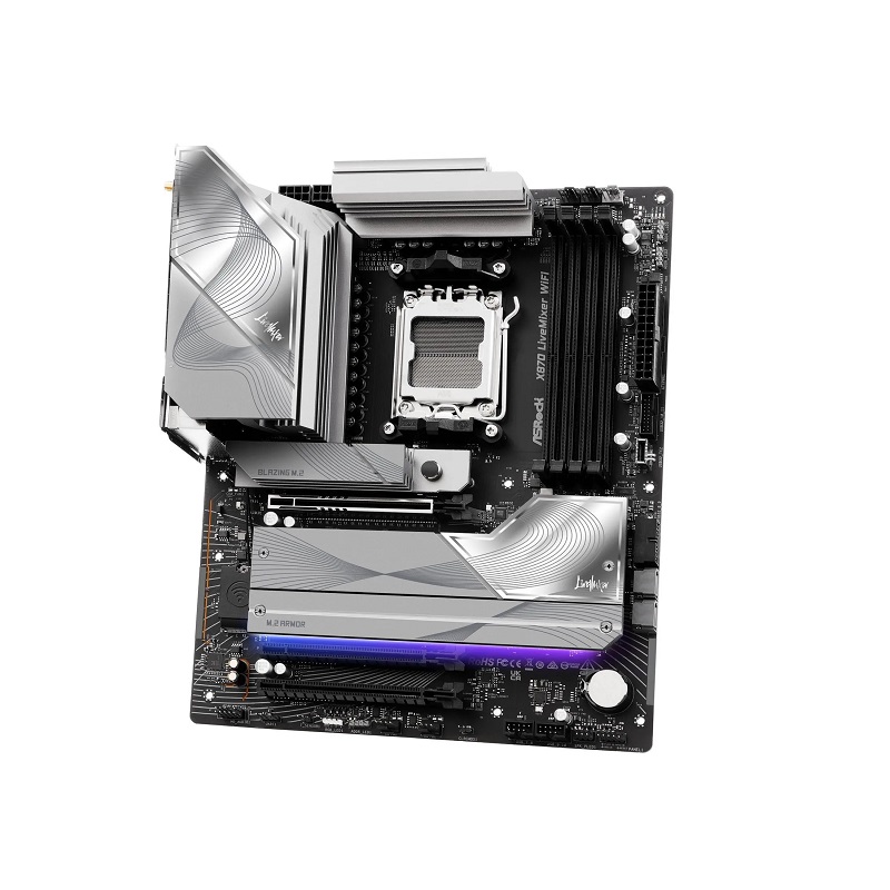Tarjeta Madre ASRock X870 LiveMixer WiFi, AMD Ryzen Serie 9000 AM5, DDR5 8000, PCIe 5.0 M.2, SATA 6Gb/s, HDMI, Lan, ATX