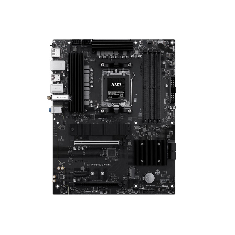 Tarjeta Madre MSI PRO B850-S WIFI6E, AMD Serie 9000 AM5, DDR5 8200Hz, PCIe 4.0, SATA 6, M.2, HDMI, DisplayPort, LAN 2.5G, ATX