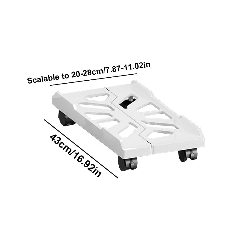 Base T-VISION para ordenador, ajustable con ruedas, Blanco