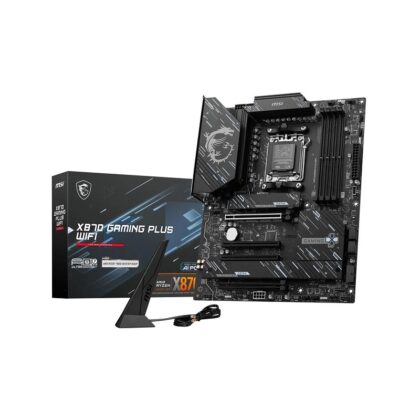 Tarjeta Madre MSI X870 GAMING PLUS WIFI, AMD Socket AM5 serie 9000, DDR5 8200, SATA 6Gb/s, M.2, HDMI, ATX