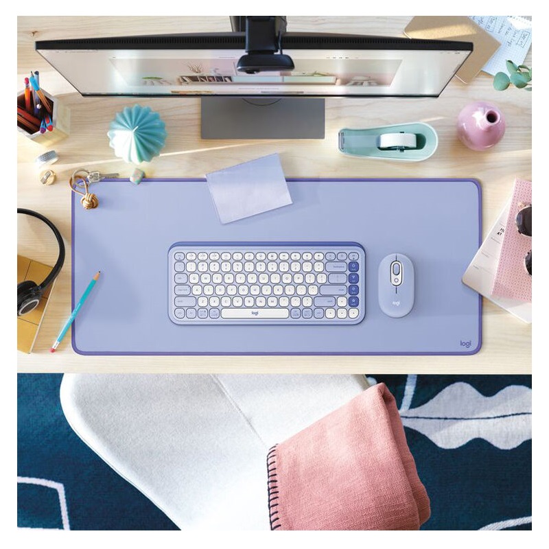 Mouse Pad LOGITECH Desk Mat Studio Series, L (700mm x 300mm), Lilla