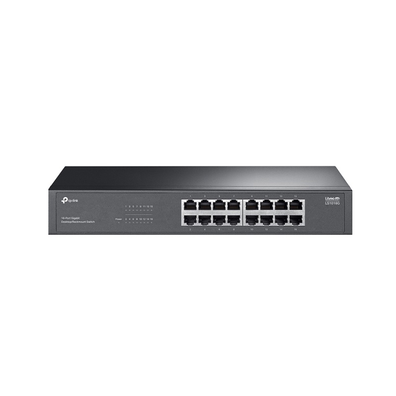 Switch TP-LINK LS1016G de Sobremesa con 16 puertos RJ45 a 10/100/1000Mbps Gigabit, Rack