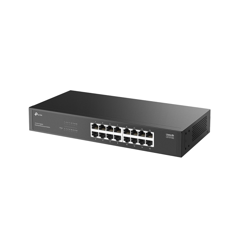 Switch TP-LINK LS1016G de Sobremesa con 16 puertos RJ45 a 10/100/1000Mbps Gigabit, Rack