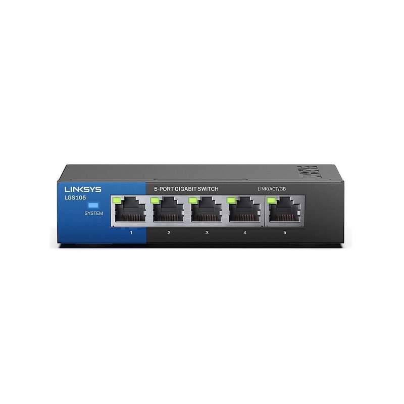 Switch Gigabit LINKSYS LGS105, de 5 puertos 10/100/1000Mbps