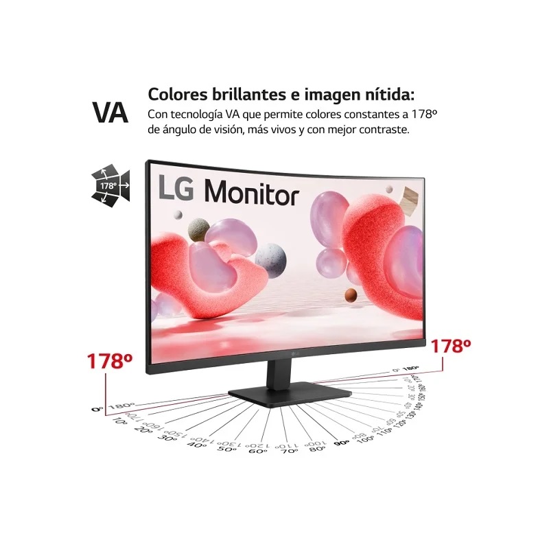 Monitor Curvo LED LG 32MR50C-B de 31.5" FHD, 100Hz, VGA, HDMI, AMD FreeSync