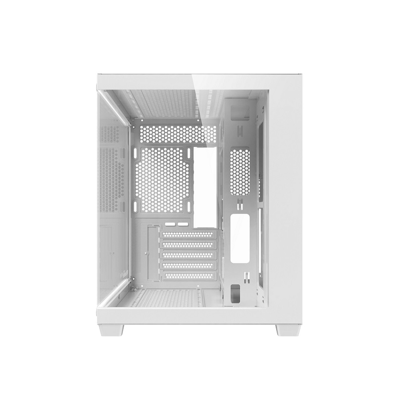 Gabinete Gaming DarkFlash B275 Pro, Micro ATX, Panel lateral y frontal de vidrio templado, 6x Fan incluidos, Color Blanco