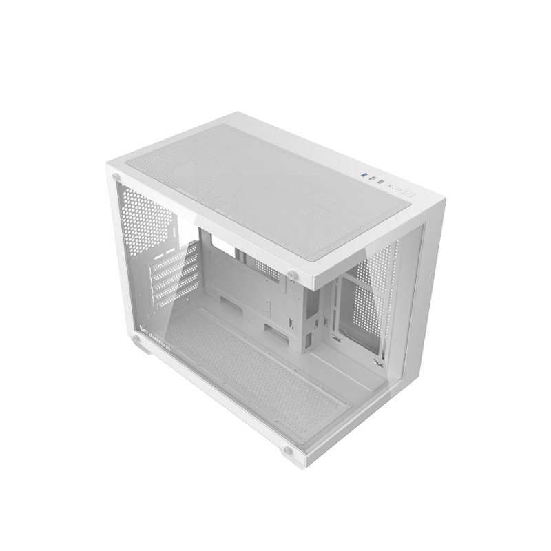 Gabinete Gaming DarkFlash B275 Pro, Micro ATX, Panel lateral y frontal de vidrio templado, 6x Fan incluidos, Color Blanco