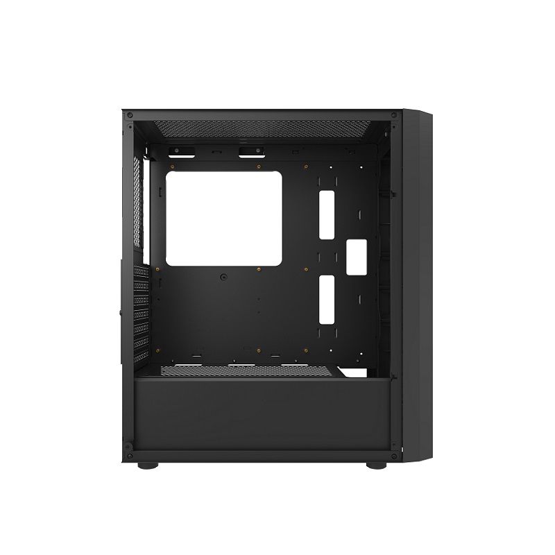 Gabinete Gaming DarkFlash DK351, ATX Mid Tower, Panel lateral de vidrio templado, incluye 4 abanicos ARGB, Color Negro